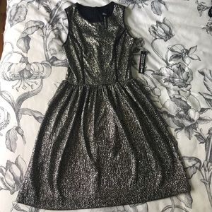 design lab silver shimmer dress